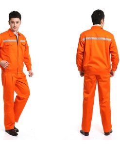 Quần áo bảo hộ mùa đông màu cam có phản quang